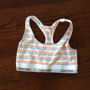 rainbow calvin klein bra